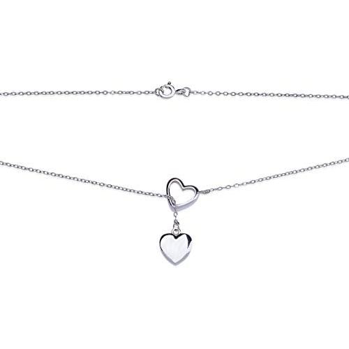 Heart Necklace, Dainty Necklace For Women, Heart Shaped Necklace For Girls, Rhodium Pendant Necklace For Women