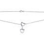 Heart Necklace, Dainty Necklace For Women, Heart Shaped Necklace For Girls, Rhodium Pendant Necklace For Women