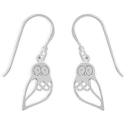 Boma Jewelry Sterling Silver Owl Earrings