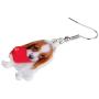 NEWEI Acrylic Valentines Day Puppy Dog Earrings Dangle Drop Sweet Pet Jewelry For Women Girl Charm Gift