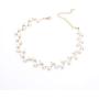 chenwei Pearl Necklace Golden Chain Female Tie Simple Short Necklace Female Neck Jewelry Collar Neck Strap Bridal Clavicle Jewelry Artificial Pearl Necklace Ladies Party