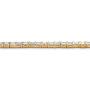 Palm Beach Jewelry 14K Yellow Gold Plated Round and Baguette Cubic Zirconia Tennis Bracelet (6mm), Box Clasp, 7.5 inches