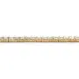 Palm Beach Jewelry 14K Yellow Gold Plated Round and Baguette Cubic Zirconia Tennis Bracelet (6mm), Box Clasp, 7.5 inches