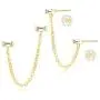 LOYATA Double Stud Earrings Gold Bar Diamond Cubic Zirconia Dainty Chain Dangle Drop 14K Gold Filled Small Simple Hypoallergenic Jewelry Gift for Women LOYATA Double Stud Earrings Gold Bar Diamond Cubic Zirconia Dainty Chain Dangle Drop 14K Gold Filled Small Simple Hypoallergenic Jewelry Gift for Women