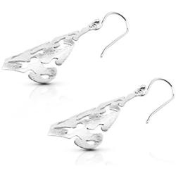 Lace Dangle Earrings 925 Sterling Silver Ethnic Gipsy Boho Chic