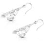 Lace Dangle Earrings 925 Sterling Silver Ethnic Gipsy Boho Chic