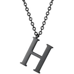 PROSTEEL Stainless Steel/Sterling Silver Initial Name Necklace, A to Z Initial Letter Personalized Necklaces for Men Women, Gold/Silver/Black Tone, 16''/20'' Adjustable, Come Gift Box