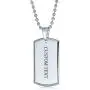 Bling Jewelry Personalized Engravable Military Army Dog Tag Pendant Necklace for Men Polished Stainless Steel Bead Ball Chain 24 Inch