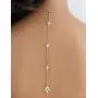 Sterling Silver Back Drop Wedding Necklace, 14k Gold Plated S925 Bridal Necklace Body Chain Jewelry Sterling Silver Back Drop Wedding Necklace, 14k Gold Plated S925 Bridal Necklace Body Chain Jewelry
