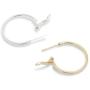 Hoop Earrings Set for Women (Gold, Silver, 24 Pairs)