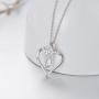 Infinity Cross Forever Love Heart Necklace Diamond Cut Round Austria Cubic Zirconia 925 Sterling Silver Fine Jewelry for Women Wedding Engagement Valentine Christmas Gift
