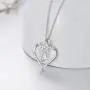 Infinity Cross Forever Love Heart Necklace Diamond Cut Round Austria Cubic Zirconia 925 Sterling Silver Fine Jewelry for Women Wedding Engagement Valentine Christmas Gift