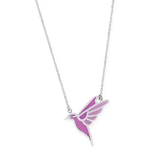 Boma Jewelry Sterling Silver Purple Resin Bird Necklace, 18 Inches Boma Jewelry Sterling Silver Purple Resin Bird Necklace, 18 Inches