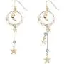 Asymmetrical Star Moon Tassel Drop Dangle Earrings Long Lucky Star Planet Cubic Zirconia Earrings for Women Girls Asymmetrical Star Moon Tassel Drop Dangle Earrings Long Lucky Star Planet Cubic Zirconia Earrings for Women Girls