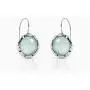 Joolala Aqua Blue Chalcedony Dangling Silver Earrings – 925 Silver Hanging Earrings for Women – Premium Quality and Sturdy – Elegant, Modern Design – Ideal for Office, Special Occasions