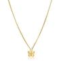 Molly B London 18ct Gold Plated Vermeil & White Topaz Butterfly Necklace for Teen Girl Birthday Gift or Bridesmaid Jewelry
