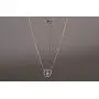 14k gold-plated inlaid cubic zirconia round low-sensitivity ladies necklace earrings set, fashion trend does not fall off