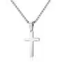 M MOOHAM Cross Necklace for Men - Stainless Steel Silver Gold Black Plain Cross Pendant Necklace Simple Jewelry Gifts, 16-24 Inches Chain