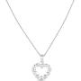 Charmsy Sterling Silver Jewelry Heart Link Pendant with Chain for Teens Girl