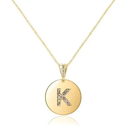 MFHUNX Heart Initial Necklace for Women - 18K Gold Filled Dainty Round Pendant Initial Letter Necklaces, Handmade Engraved Alphabet Monogram Necklaces Jewelry Gift Idea for Women Teen Girls MFHUNX Heart Initial Necklace for Women - 18K Gold Filled Dainty Round Pendant Initial Letter Necklaces, Handmade Engraved Alphabet Monogram Necklaces Jewelry Gift Idea for Women Teen Girls