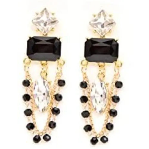 Mixed Crystal Rhinestone Cluster Chandelier Long Dangle Statement Earrings for Women- Art Deco Length 1.97in Mixed Crystal Rhinestone Cluster Chandelier Long Dangle Statement Earrings for Women- Art Deco Length 1.97in