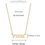 VACRONA Gold Personalized Necklace Nameplate Necklace 14K Gold Plated Choker Necklaces Dainty Clavicle Necklace Charm Jewelry Gift for Women
