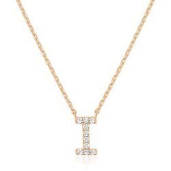 PAVOI 14K Yellow Gold Plated Cubic Zirconia Initial Necklace | Letter Necklaces for Women