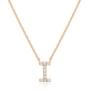 PAVOI 14K Yellow Gold Plated Cubic Zirconia Initial Necklace | Letter Necklaces for Women