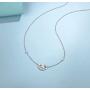FANCIME Sterling Silver Evil Eye Necklace Evil Eye Bracelet Cubic Zirconia Simulated Diamond Pendant Necklace Yom Kippur Gifts Danity Fine Jewelry for Women Girls