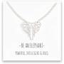 Happy Kisses Origami Elephant Necklace – Geometric Elephant Pendant – Message Card - Kids & Women