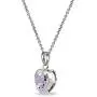 Sterling Silver Genuine or Synthetic Gemstone 7mm Heart Bezel-Set Pendant Necklace Sterling Silver Genuine or Synthetic Gemstone 7mm Heart Bezel-Set Pendant Necklace