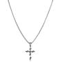 HZMAN Mens Vintage Silver Nail Cross Punk Gothic Stainless Steel Barbed Wire Pendant Necklacee 22+2 Inch