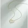 Carleen Yellow Gold Plated 925 Sterling Silver CZ Cubic Zirconia Open Heart Necklace Stud Earrings Jewelry Set For Women Girls