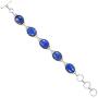 Lapis Bracelet 925 Silver Overlay Handmade Vintage Style Jewelry for Women Mom Wife