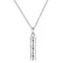 Solid Sterling Silver Unisex Bamboo Shape Vertical Stick Pendant Necklace 18''+2'' Extender Solid Sterling Silver Unisex Bamboo Shape Vertical Stick Pendant Necklace 18''+2'' Extender