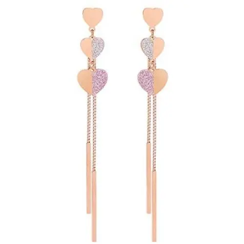 Jertom 14K Gold Plated Stud Earrings, Drop Dangle Long Earrings, Fashion Jewelry for Women Girls