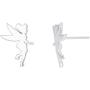 Disney Tinkerbell Sterling Silver Fairy Silhouette Stud Earrings