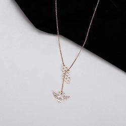 Winssi 18K Gold 316L Stainless Steel Bee Honeycomb Necklace Adjustable Y Lariat Necklace for Women
