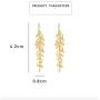 YUNXI new design wheat ear Earrings Fashion elegant Leaf Earrings Korean sexy women jewelry zircon Halloween Earrings