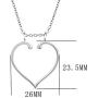 S925 Sterling Silver Jewelry Open Heart Pendant Ring Holder Necklace Wedding Engagement Anniversary Infinity Love Gift for Her, Wife, Girlfriend, Fiancee