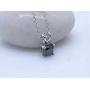 Dazzlingrock Collection 10K Gold Princess Cut Black Diamond Ladies Solitaire Pendant