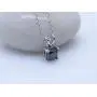 Dazzlingrock Collection 10K Gold Princess Cut Black Diamond Ladies Solitaire Pendant