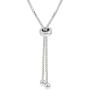 Hoops & Loops Sterling Silver 6mm Bead Adjustable Bracelet