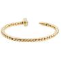 Classic Jewelry Nail Crystal Stone Stainless Steel Bangle for Women, Gold Plated Bead Bracelet, White, Gold, Rose Gold