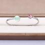 FAADBUK AKA Sorority Gift Alpha Alpha Kappa Paraphernalia Pink Zircon and Green AKA Bracelet Sorority Graduation Jewelry for Women Girls