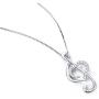 Musical Note Necklace Pendant 925 Sterling Silver Treble Clef Music Jewelry for Women Girlfriend Daughter