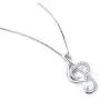 Musical Note Necklace Pendant 925 Sterling Silver Treble Clef Music Jewelry for Women Girlfriend Daughter