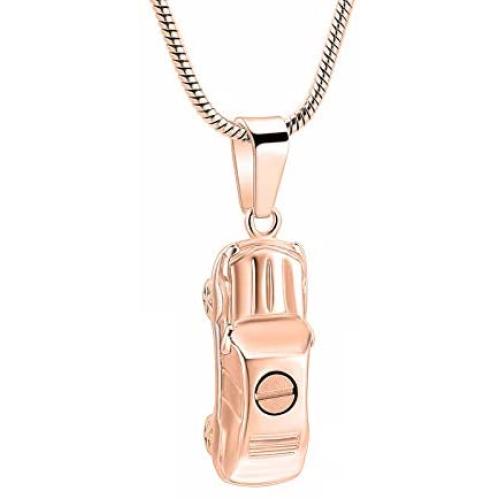 mingkejw Creamtion Jewelry Urn Necklace for Ashes Car Urn Pendant Memorial Necklace Keepsake Jewelry for Human Pet Ashes