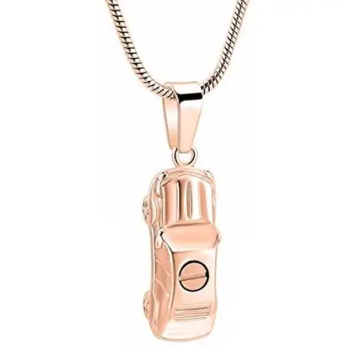 mingkejw Creamtion Jewelry Urn Necklace for Ashes Car Urn Pendant Memorial Necklace Keepsake Jewelry for Human Pet Ashes