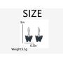 Color Butterfly Earring Ear Clip Ear Stud Necklace Set Acrylic Woman Girl Fashion Jewelry Valentine Gift Birthday Gift Party Gift (Light Blue Butterfly Necklace)